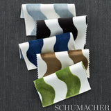 Schumacher 69424 THE WAVE VELVET in SKY Fabric - CUT & PATTE