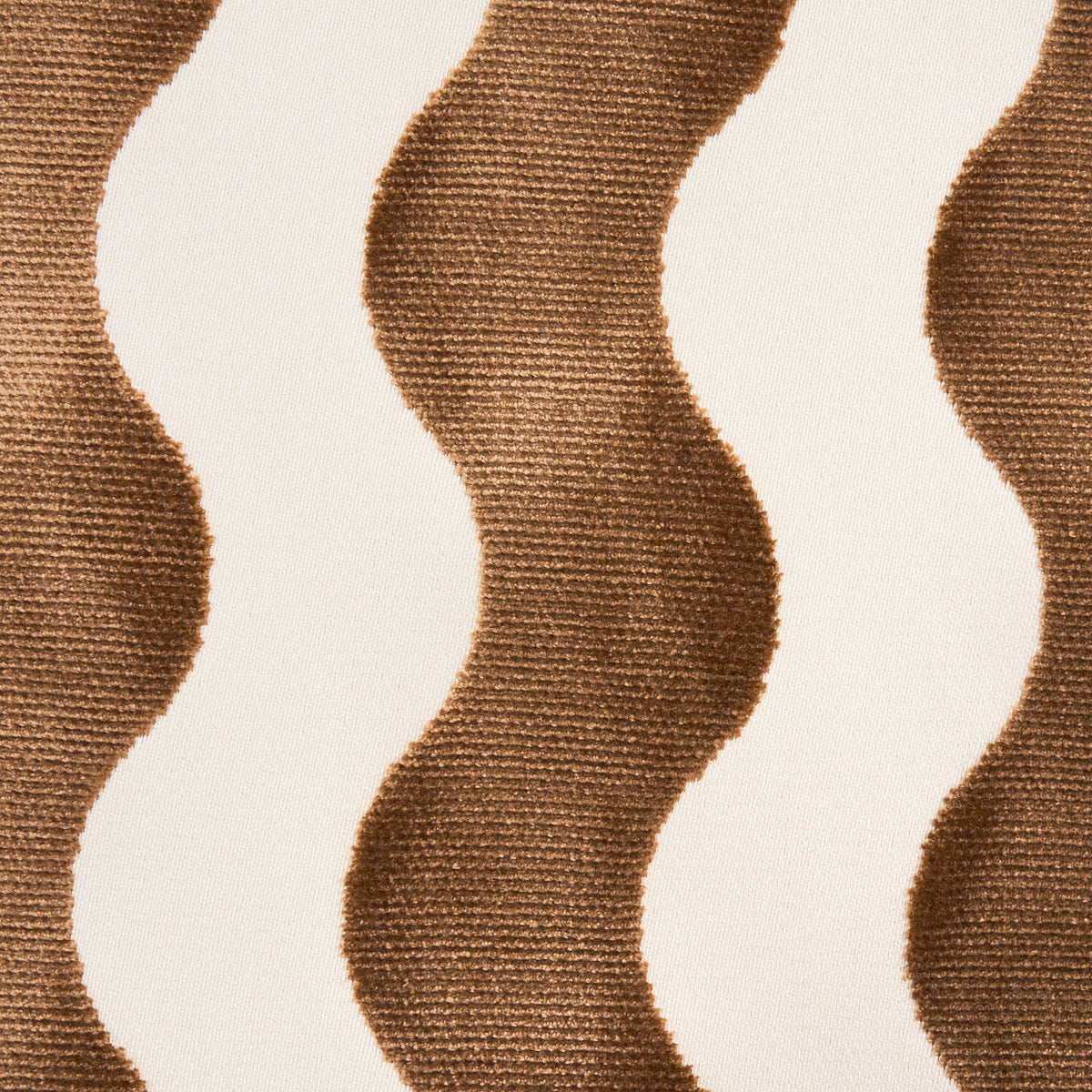 Schumacher The Wave Velvet Camel Fabric