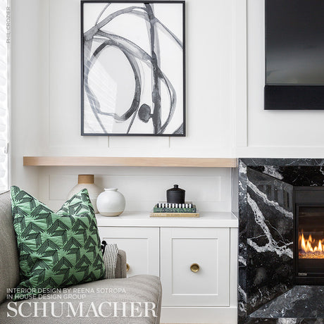 Schumacher V Step Loden Fabric - Eade's Wallpaper