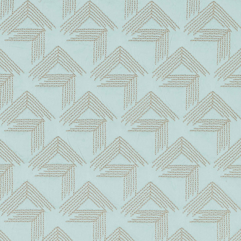 Schumacher V Step Ice Fabric - Eade's Wallpaper