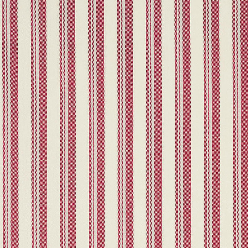 Schumacher Capri Red/White Fabric