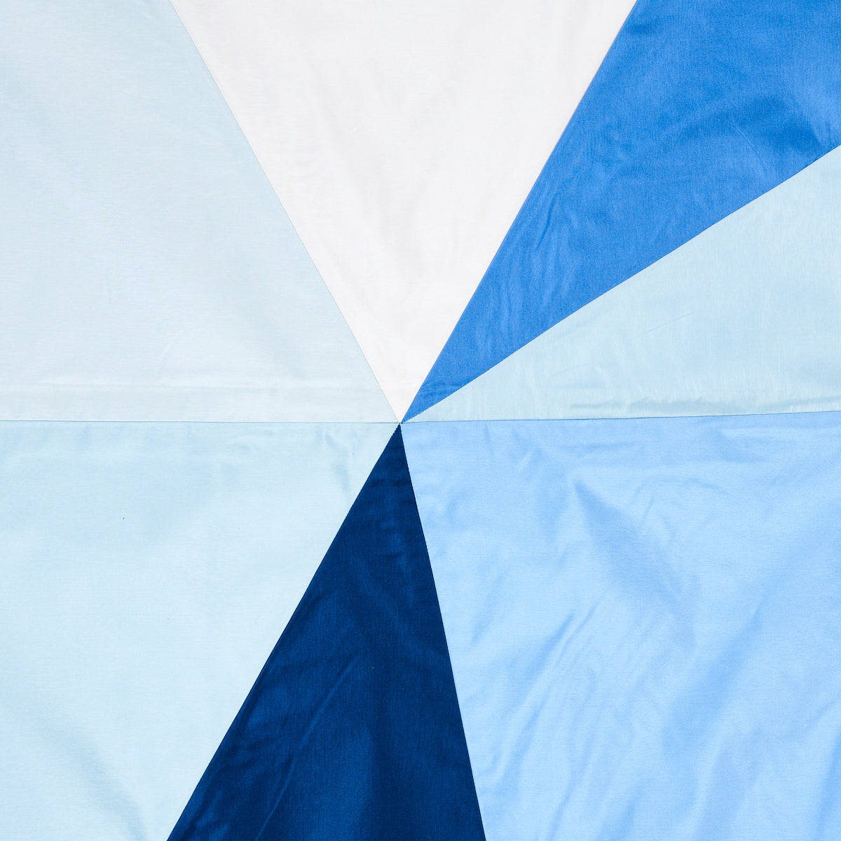 Schumacher Cubist Silk Panel Blue Fabric