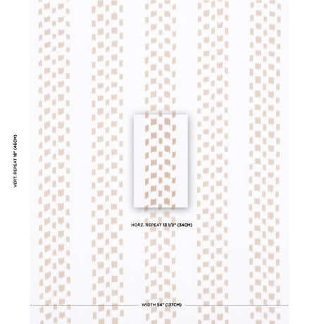Schumacher Izmir Ikat Stripe Sand Fabric