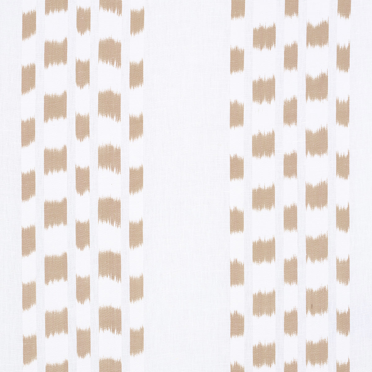 Schumacher Izmir Ikat Stripe Sand Fabric