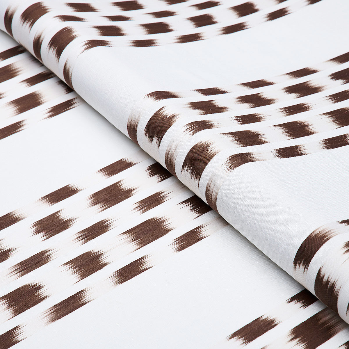 Schumacher Izmir Ikat Stripe Cocoa Fabric