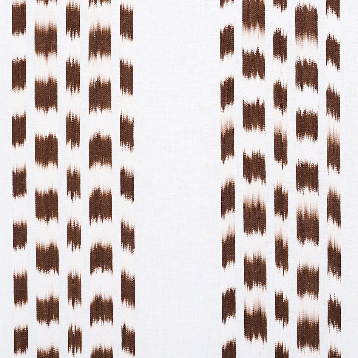 Schumacher Izmir Ikat Stripe Cocoa Fabric