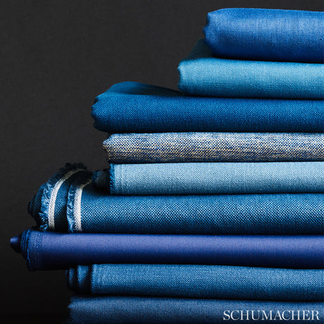 Schumacher Blake Polished Cotton Royal Fabric