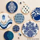 Schumacher 69710 CAROLINA in ULTRAMARINE Fabric - COUTURE CO