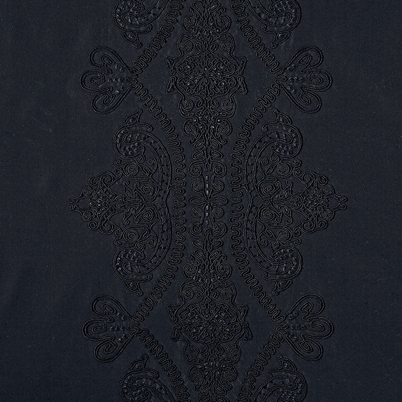 Schumacher 69720 CASTILLE in JET Fabric - COUTURE COLLECTION