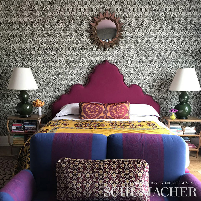 Schumacher 69732 TOLEDO EMBROIDERY in CASBAH Fabric - COUTUR
