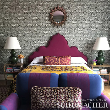 Schumacher 69732 TOLEDO EMBROIDERY in CASBAH Fabric - COUTUR