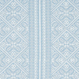 Schumacher Toledo Embroidery Chambray Fabric - Eade's Wallpaper