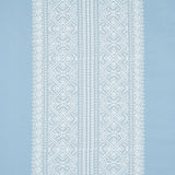 Schumacher Toledo Embroidery Chambray Fabric - Eade's Wallpaper