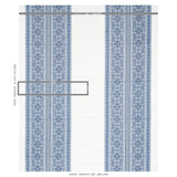 Schumacher Toledo Embroidery Navy Fabric - Eade's Wallpaper