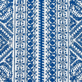 Schumacher Toledo Embroidery Navy Fabric - Eade's Wallpaper