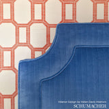 Schumacher 69769 ANTIQUE STRIE VELVET in PLUM Fabric - PERFE