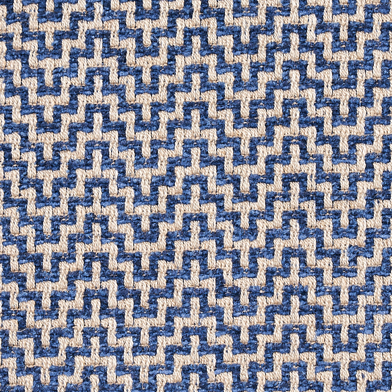 Schumacher Orwell Lapis Fabric - Eade's Wallpaper
