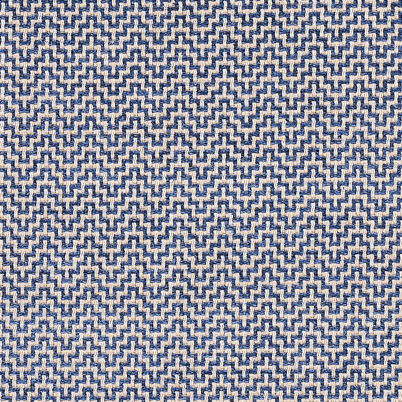 Schumacher Orwell Lapis Fabric - Eade's Wallpaper