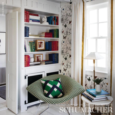 Schumacher Atwood Épinglé Vert Fabric