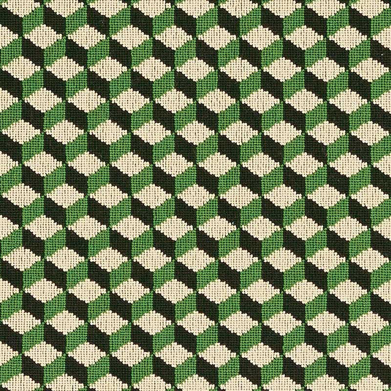 Schumacher Atwood Épinglé Vert Fabric