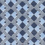 Schumacher Huxley Tile Blue Fabric