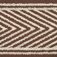 Schumacher 69968 NICHOLSON  TAPE in BROWN Trim - EMBROIDERED