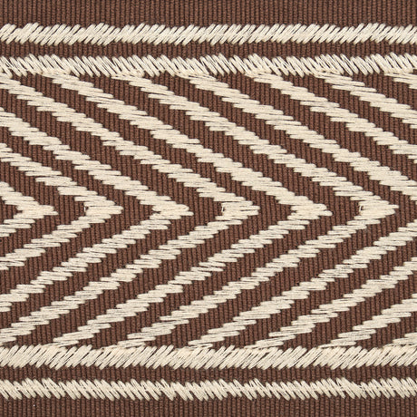 Schumacher 69968 NICHOLSON  TAPE in BROWN Trim - EMBROIDERED