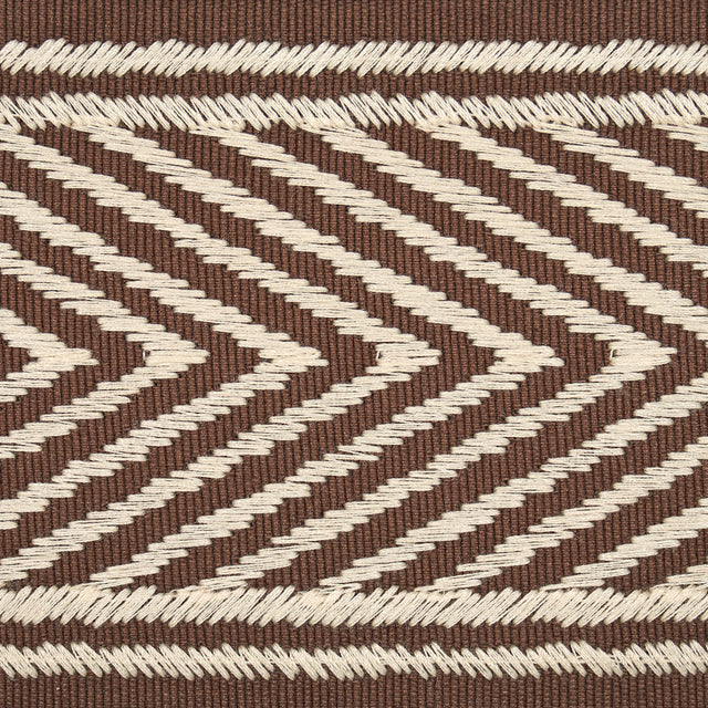 Schumacher 69968 NICHOLSON  TAPE in BROWN Trim - EMBROIDERED
