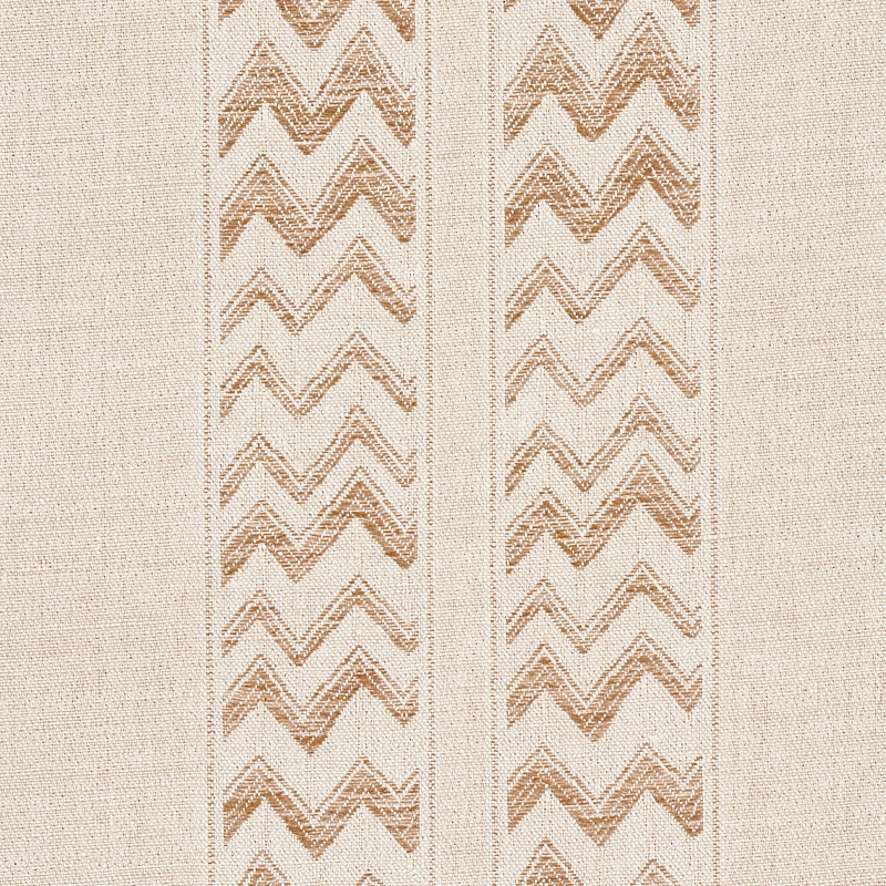 Schumacher Kudu Stripe Sand Fabric - Eade's Wallpaper