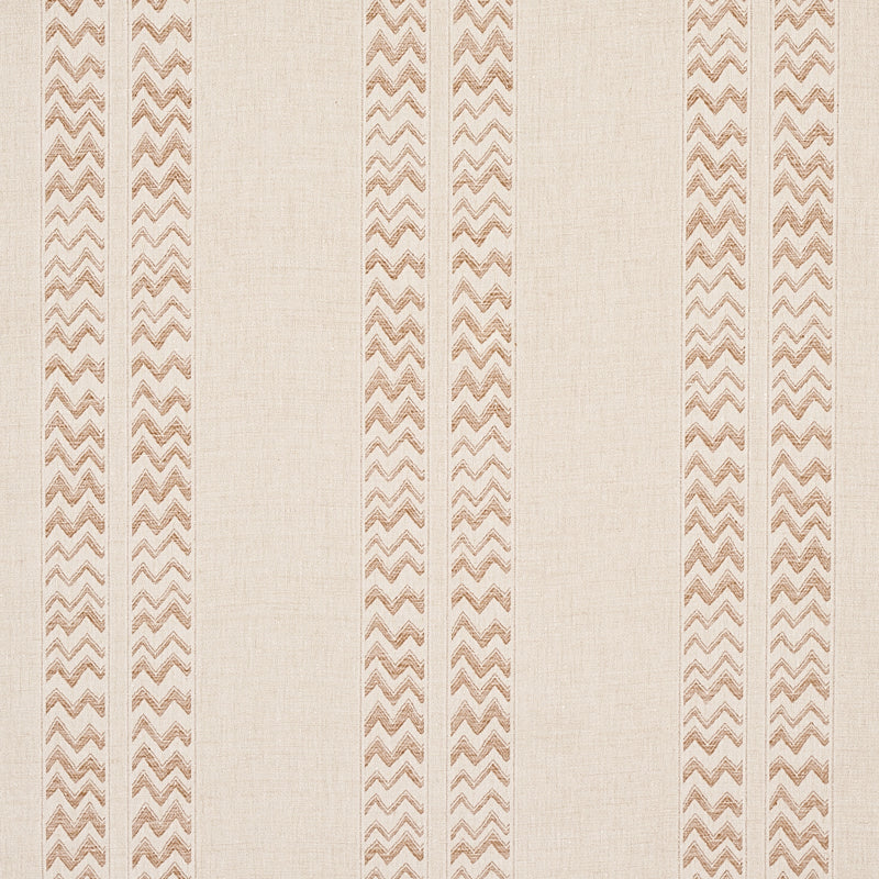 Schumacher Kudu Stripe Sand Fabric - Eade's Wallpaper
