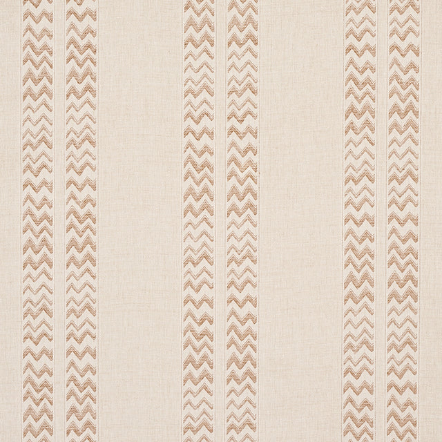 Schumacher Kudu Stripe Sand Fabric - Eade's Wallpaper