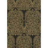 COLE & SON 69/2105.CS.0 ALPANA GOLD/ONYX Wallpaper - Eade's Wallpaper