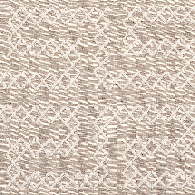 Schumacher 70231 A MAZE EMBROIDERY in SAND Fabric - CONTEMPO