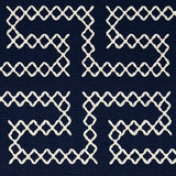 Schumacher 70233 A MAZE EMBROIDERY in NAVY Fabric - CONTEMPO