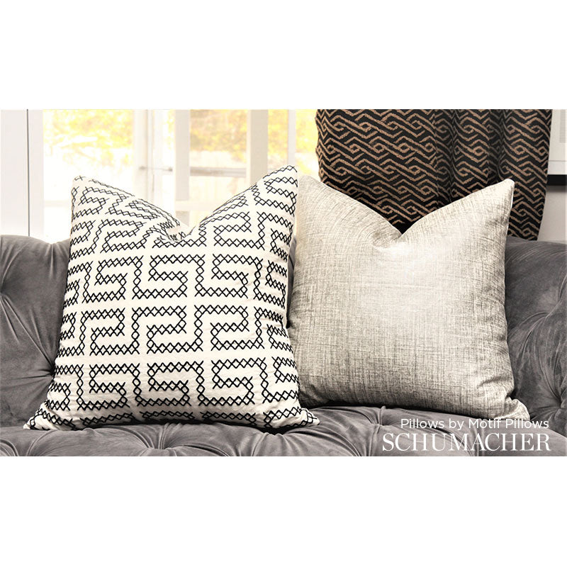 Schumacher 70234 A MAZE EMBROIDERY in BERRY Fabric - CONTEMP