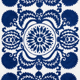 Schumacher 70260 CASTANET EMBROIDERY in COBALT Fabric - CONT