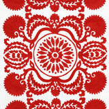 Schumacher 70261 CASTANET EMBROIDERY in RED Fabric - CONTEMP