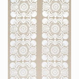 Schumacher Castanet Embroidery Natural Fabric