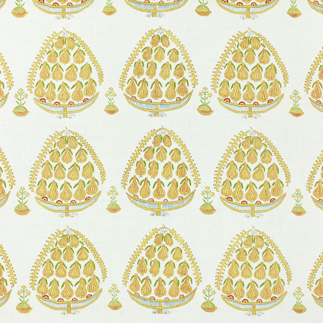 Schumacher 702B78 FIG in MAIZE Fabric - RAOUL TEXTILES