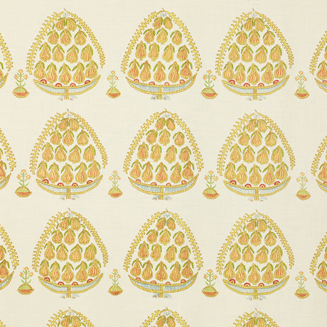 Schumacher 702V78 FIG in MAIZE Fabric - RAOUL TEXTILES