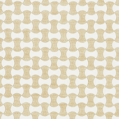 Schumacher Nolita Embroidery Natural Fabric - Eade's Wallpaper