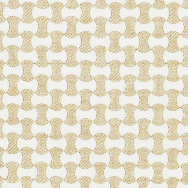 Schumacher Nolita Embroidery Natural Fabric - Eade's Wallpaper