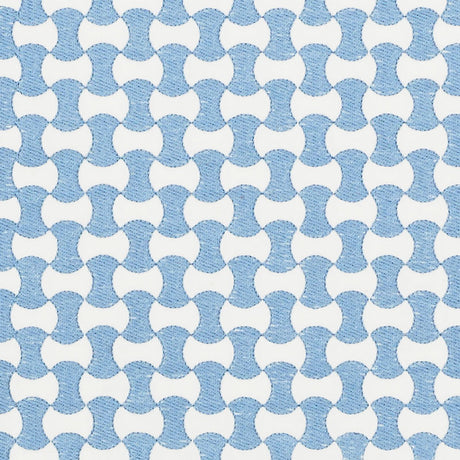 Schumacher Nolita Embroidery Chambray Fabric - Eade's Wallpaper