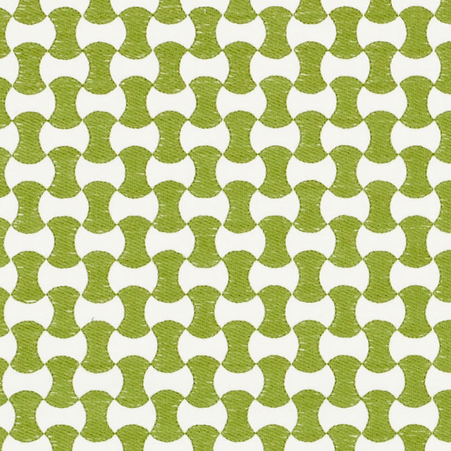Schumacher Nolita Embroidery Leaf Fabric - Eade's Wallpaper