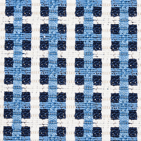 Schumacher Crosstown Tile Blue Fabric