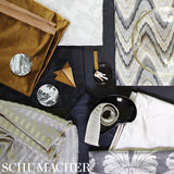 Schumacher 70419 INCOMPARABLE MOIRÃ‰ in ONYX Fabric - PERFEC