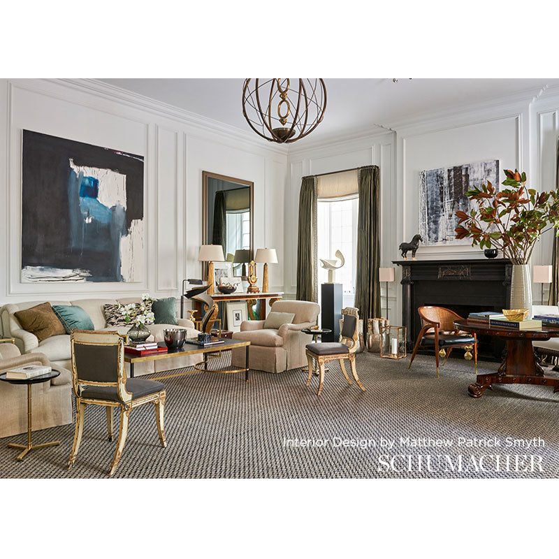 Schumacher Venetian Silk Velvet Juniper Fabric - Eade's Wallpaper