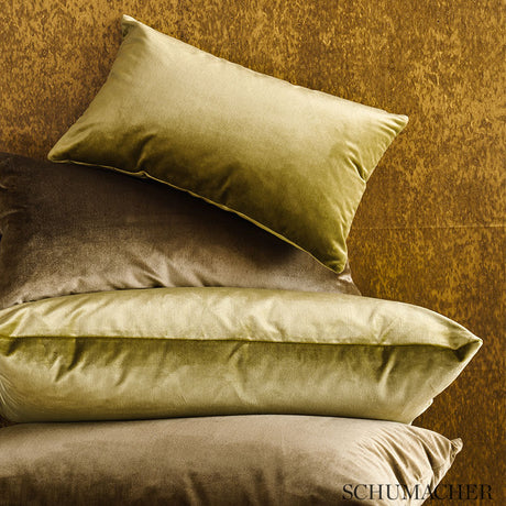 Schumacher Venetian Silk Velvet Lichen Fabric - Eade's Wallpaper