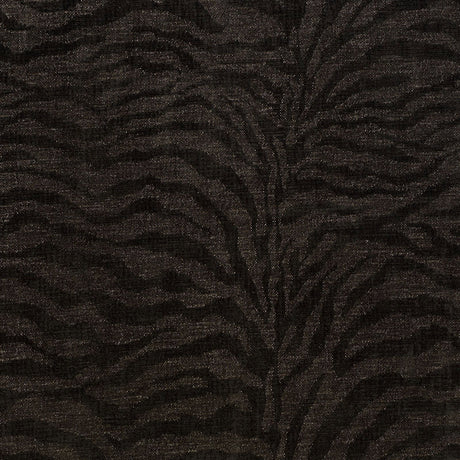 Schumacher Tiger Chenille Charcoal Fabric - Eade's Wallpaper