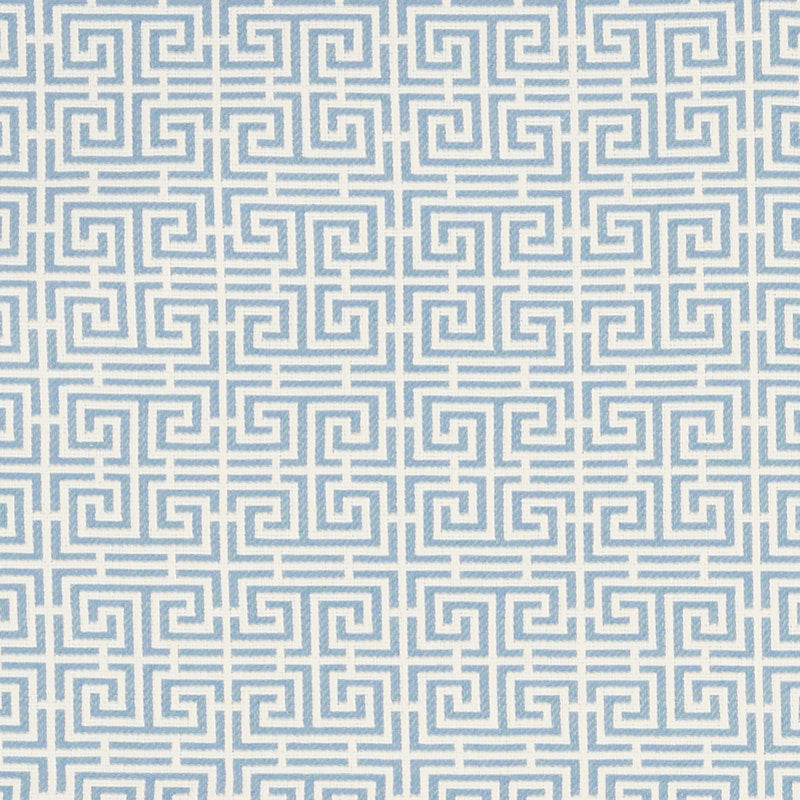 Schumacher Chinois Fret Sky/Ivory Fabric